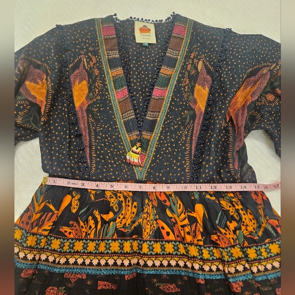 Farm Rio Mixed Patchwork Boho Minidress  Size XS - Picture 10 of 16